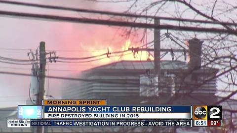 Crews start working to rebuild Annapolis Yacht Club after 2015 fire