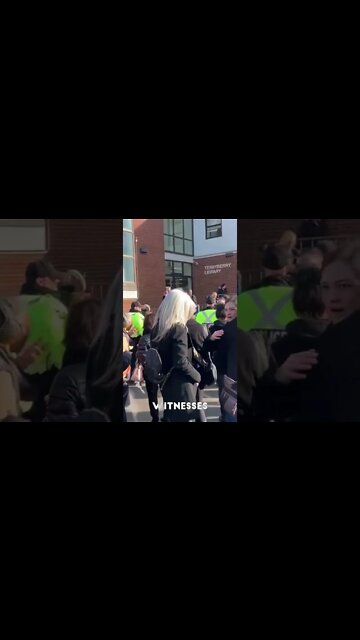 Chanting Leave The Kids Alone Outside Drag Story Time Event At Terryberry Library In Hamilton