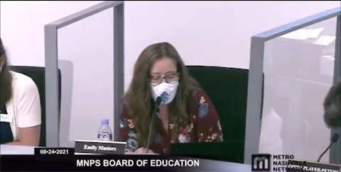 School board member forcing children to wear mask, removes her own citing hard to breath