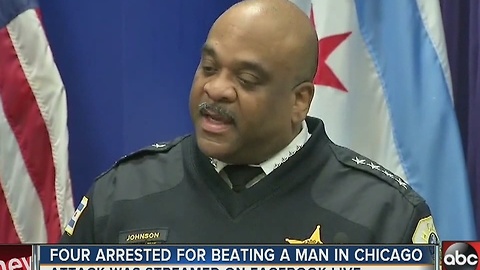 Four arrested for beating a man in Chicago