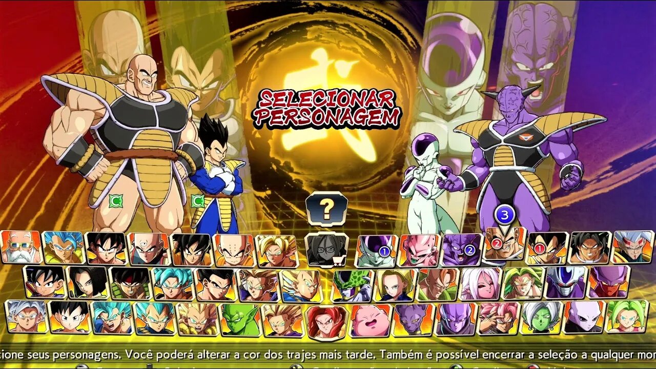 Vilões Saga Saiyajin vs Vilões Saga Freeza (IA mais difícil) Dragon Ball FighterZ