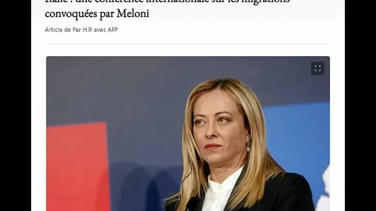 Italie : une conférence internationale sur les migrations convoquées par Meloni