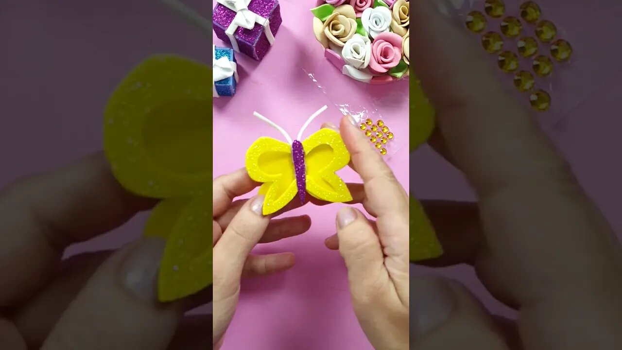 DIY - How to Make EVA Foam ButterFly #shorts