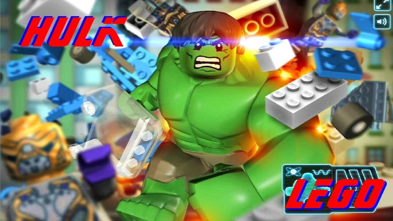 HULK Lego Stop-Motion Animation with Curious George & Dinosaur