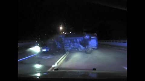 RAW: Medical issue causes driver to crash, flip while police were chasing him