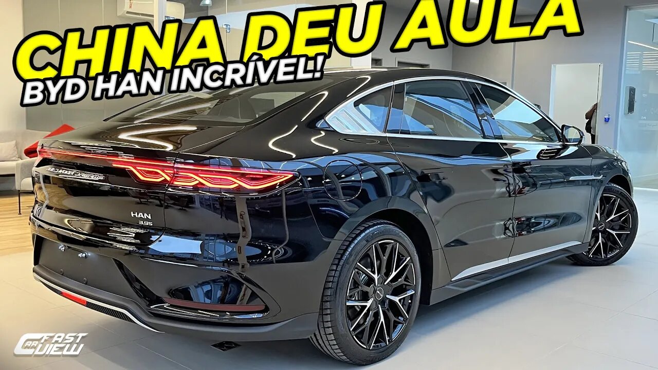 NOVO BYD HAN EV 2023 SEDAN LINDO, LUXUOSO, COM DESIGN DE TESLA, POTÊNCIA DE ESPORTIVO E PREÇO DE BMW