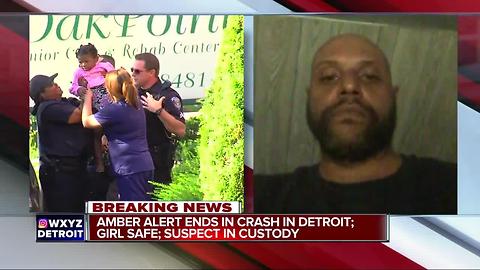 2-year-old Detroit girl safe after AMBER Alert; suspect arrested after chase