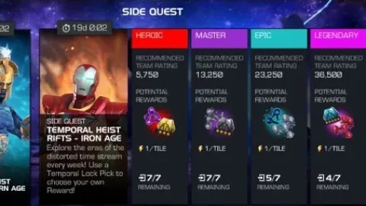 Side Quest - TEMPORAL HEIST RIFT - Marvel Contest Of Champions #sidequest