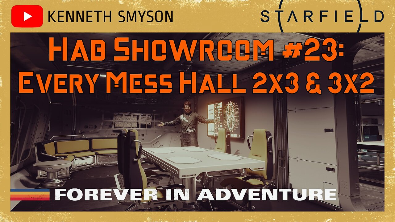 Starfield Hab Showroom 23: Every 2x3 & 3x2 Mess Hall