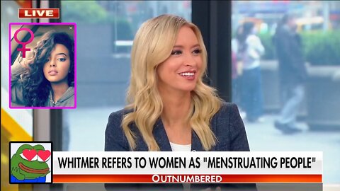 'Outnumbered' on the left not saying 'woman'