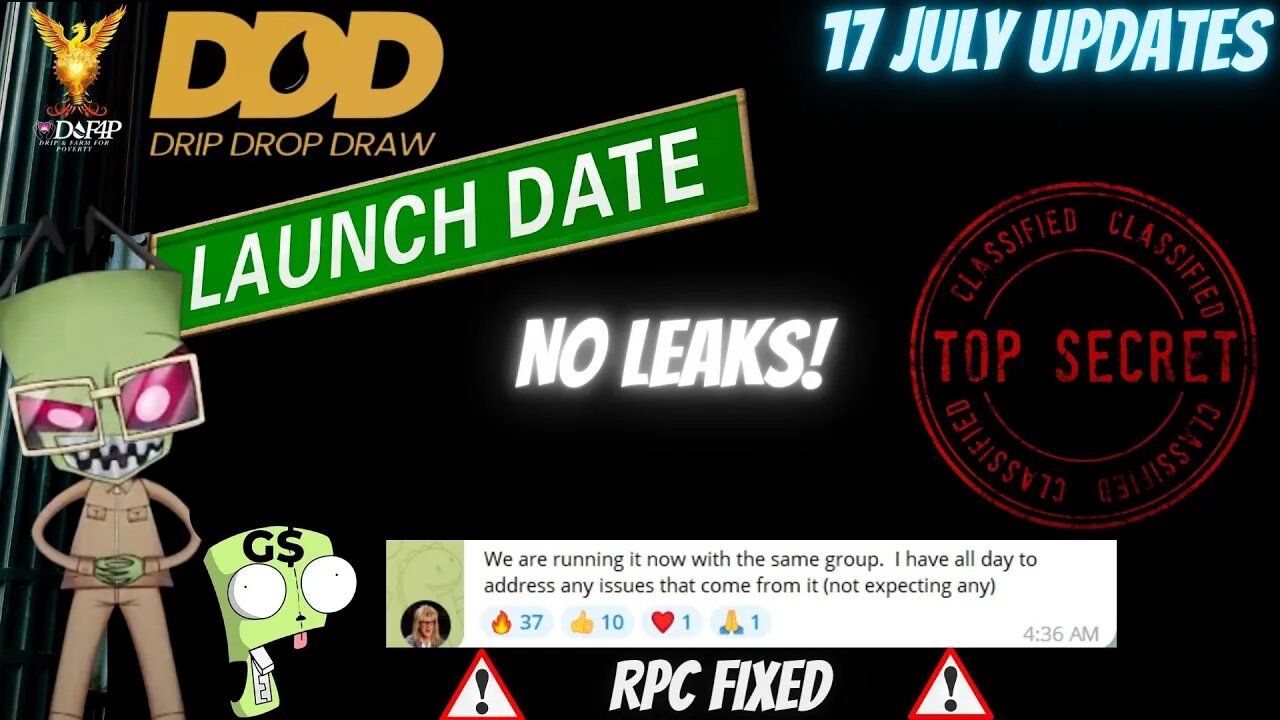 Drip Network DDD updates 17 July RPC issue resolved