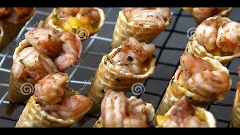 Spicy Crispy Shrimp Cones