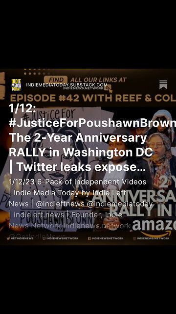 1/12: #JusticeForPoushawnBrown: The 2-Year Anniversary RALLY in Washington DC