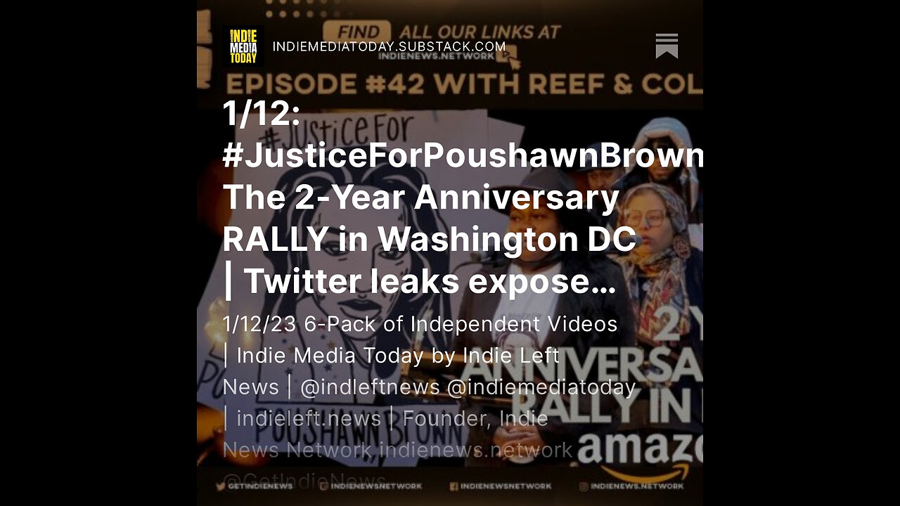 1/12: #JusticeForPoushawnBrown: The 2-Year Anniversary RALLY in Washington DC