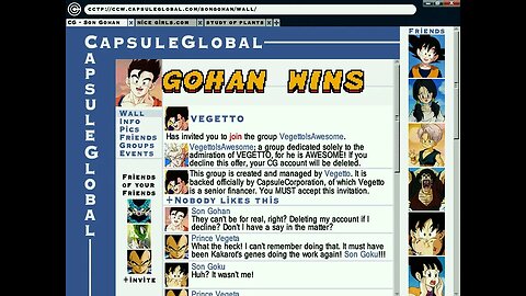 Gohan Posting On Social Media