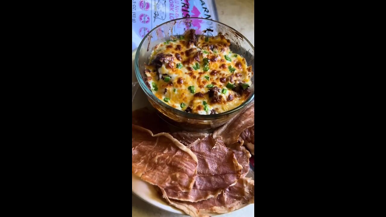 Smokeshow Dip with Pork Loin Crisps