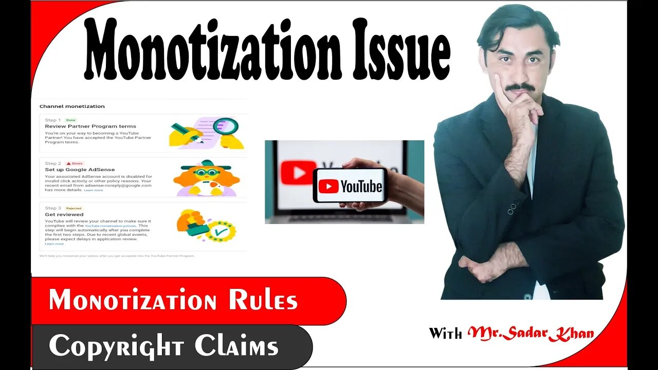 Monetization problem in Youtube|Monetization Policies|How to Monetize Your Channel|Sadar khan tv