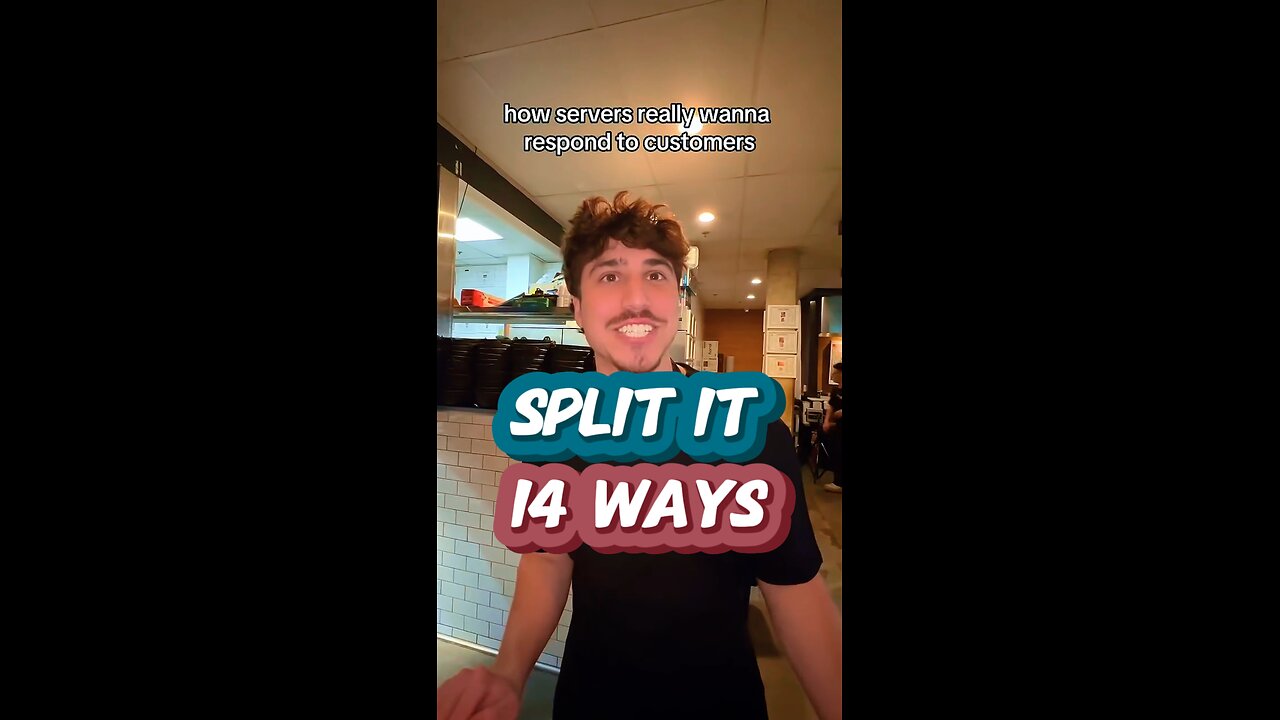 Split it 14 Ways #comedy #eloypezedits #waiters #foodservice