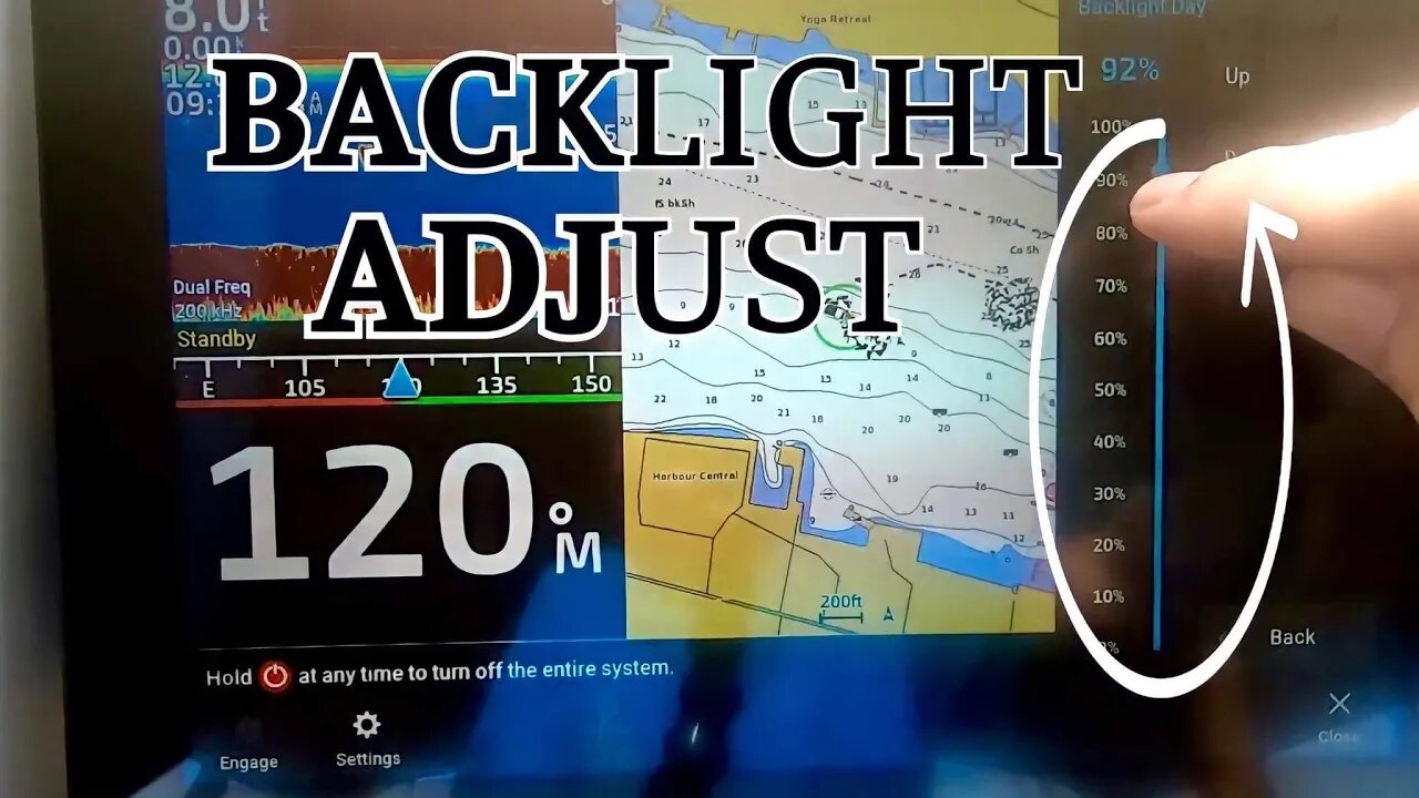 Garmin GPSMap 1243xsv Backlight Adjust