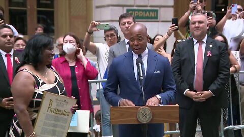Mayor Eric Adams Delivers Remarks and Raises Peruvian Flag