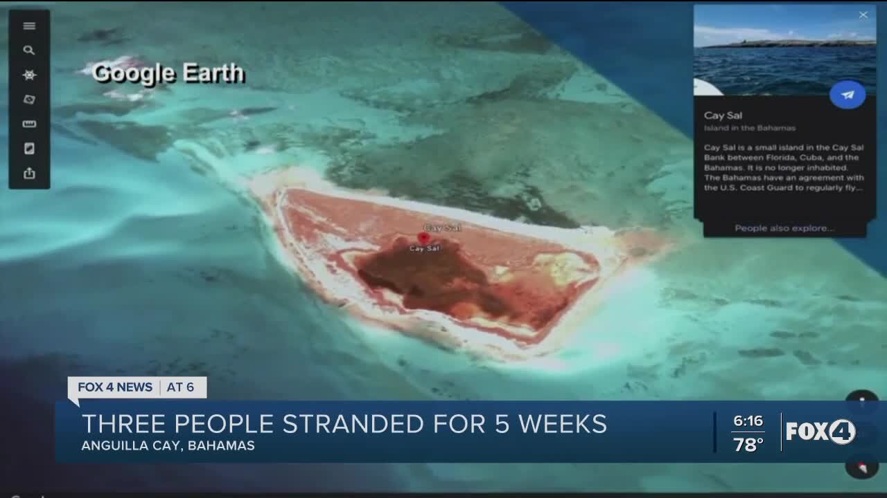 Three rescued from island in Bahamas