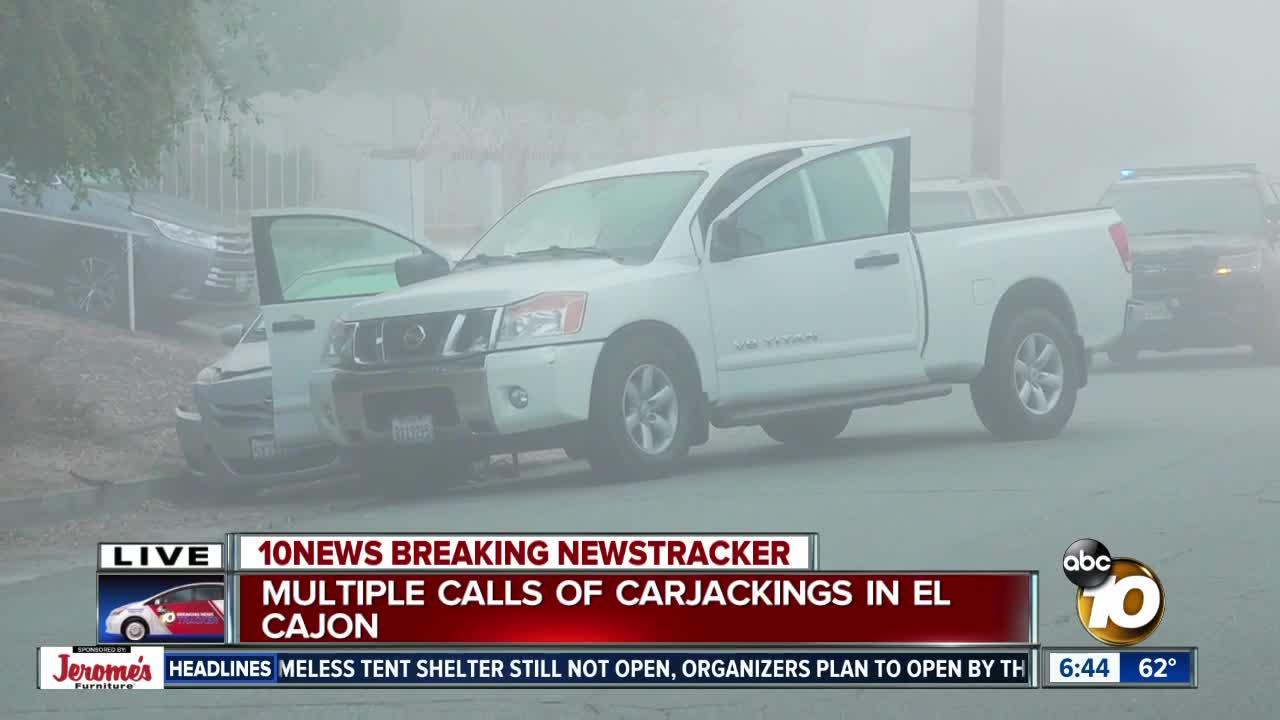 Police investigate multiple carjackings in El Cajon