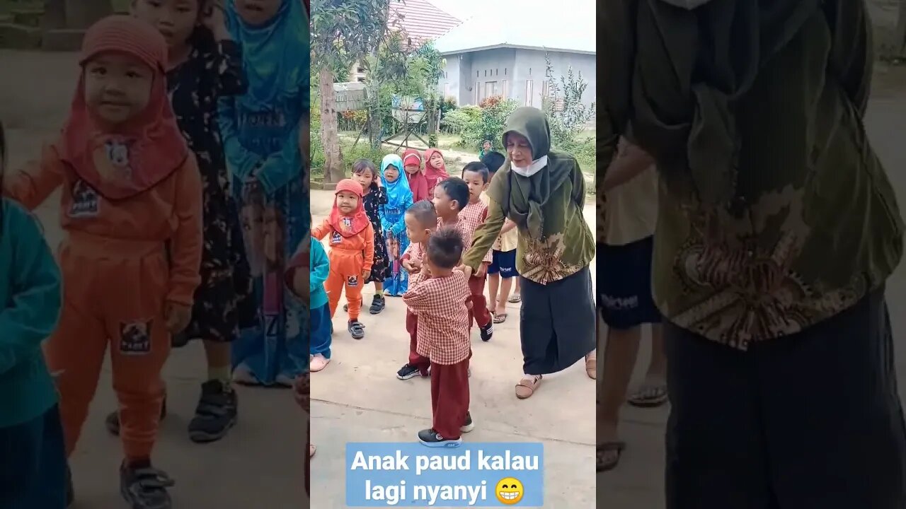 anak paud lagi bernyanyi sebelum masuk di kelas #shorts #paud #anak #sekolah #tk #anaktk #anakpaud