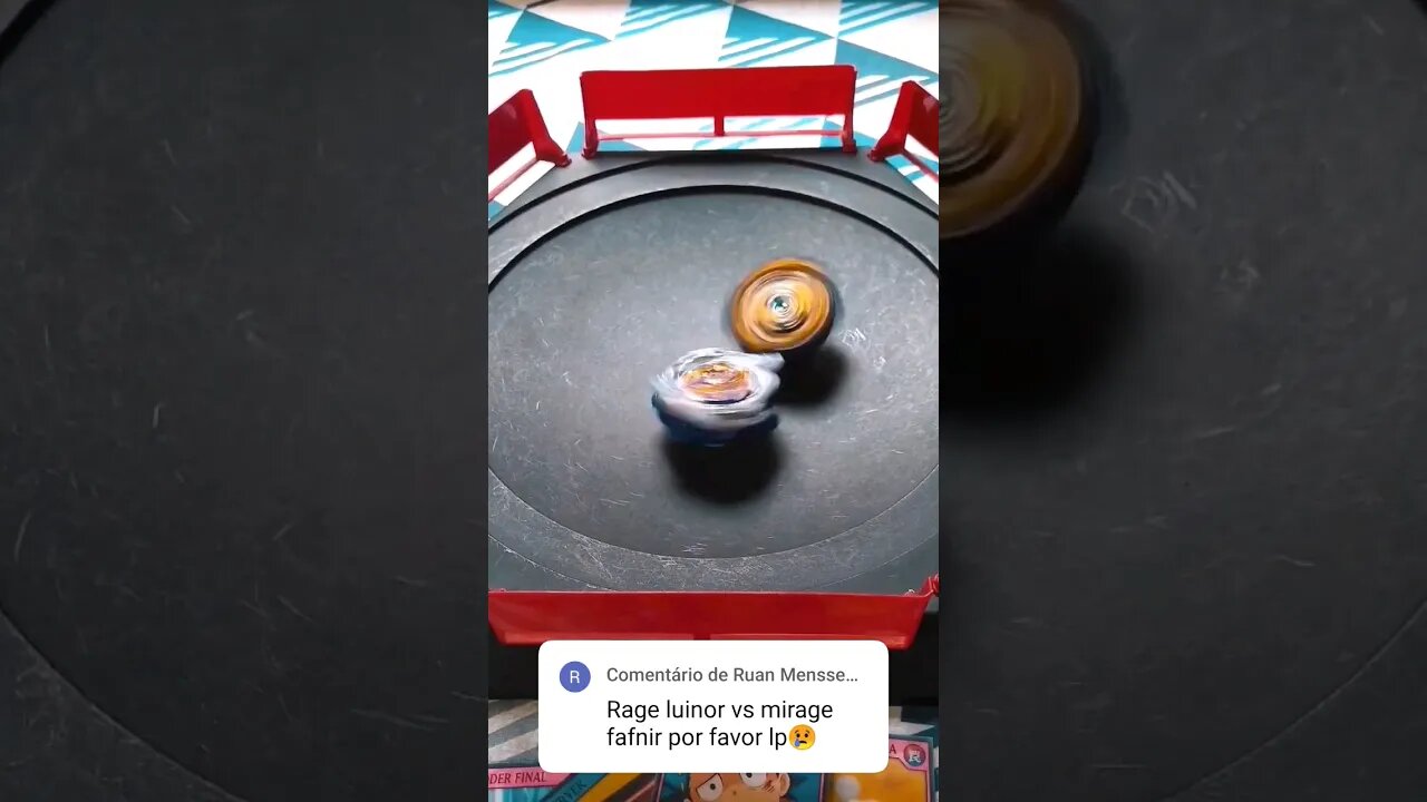 mirage fafnir vs rage longinus #batalhadebeyblade #beyblade #beybladeburst #viral