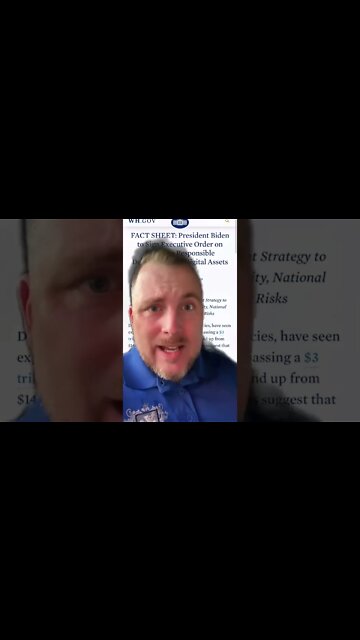 This is breaking news. President Biden signed an executive order to control digital currencies. FOLL