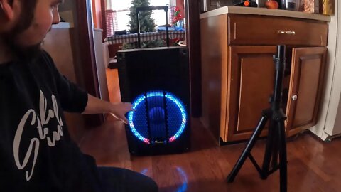 THE SICKEST SPEAKER KNOWN TO MAN!!! EXOTON 15 Inch Portable Rechargeable Speaker,1600W PMPO
