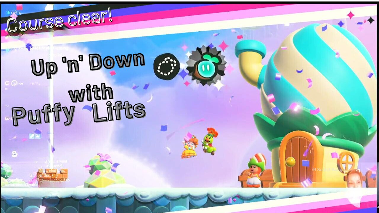 Super Mario Wonder: Up n Down with puffy lifts