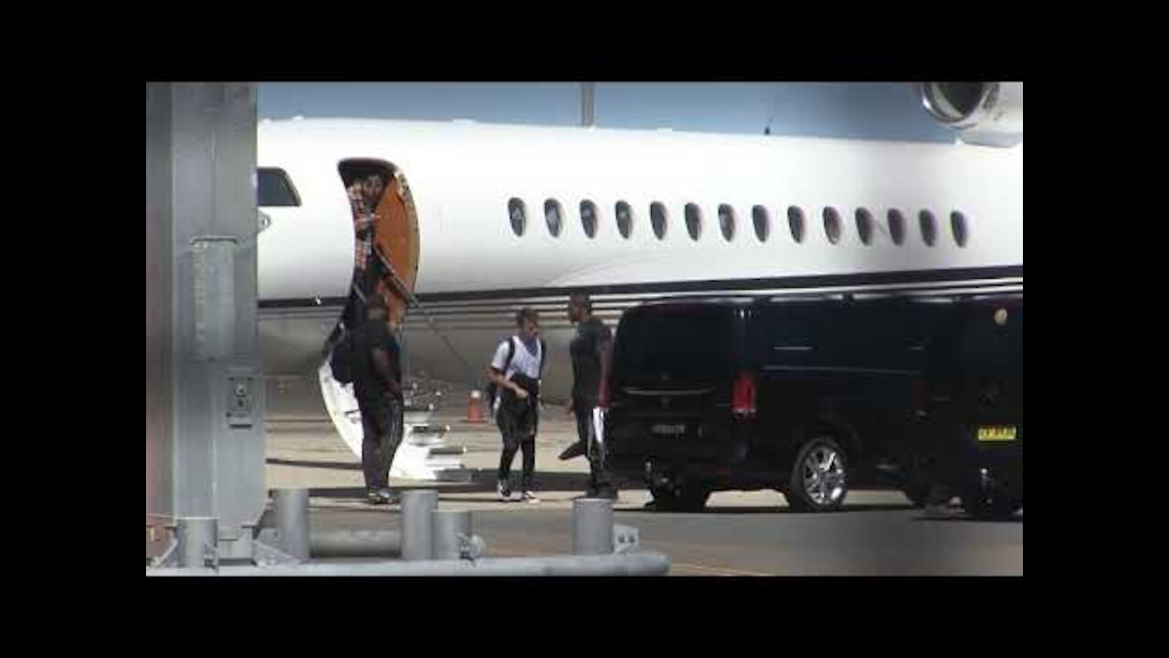 'Tyga steps off private jet in Sydney, Australia'