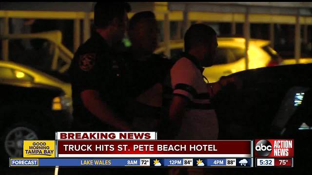 Driver arrested for DUI after UHaul collides with hotel parking garage