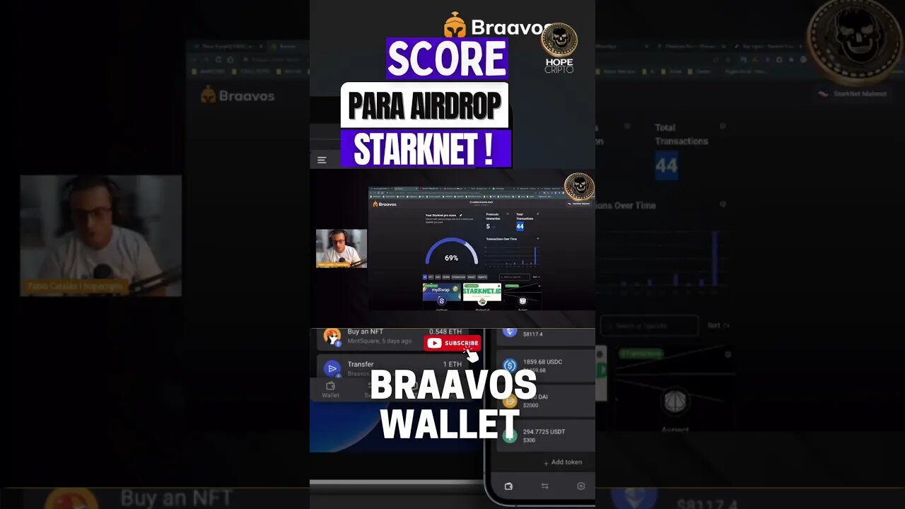 CARTEIRA BRAAVOS: SCORE AIRDROP STARKNET. #shorts #starknet #braavoswaller