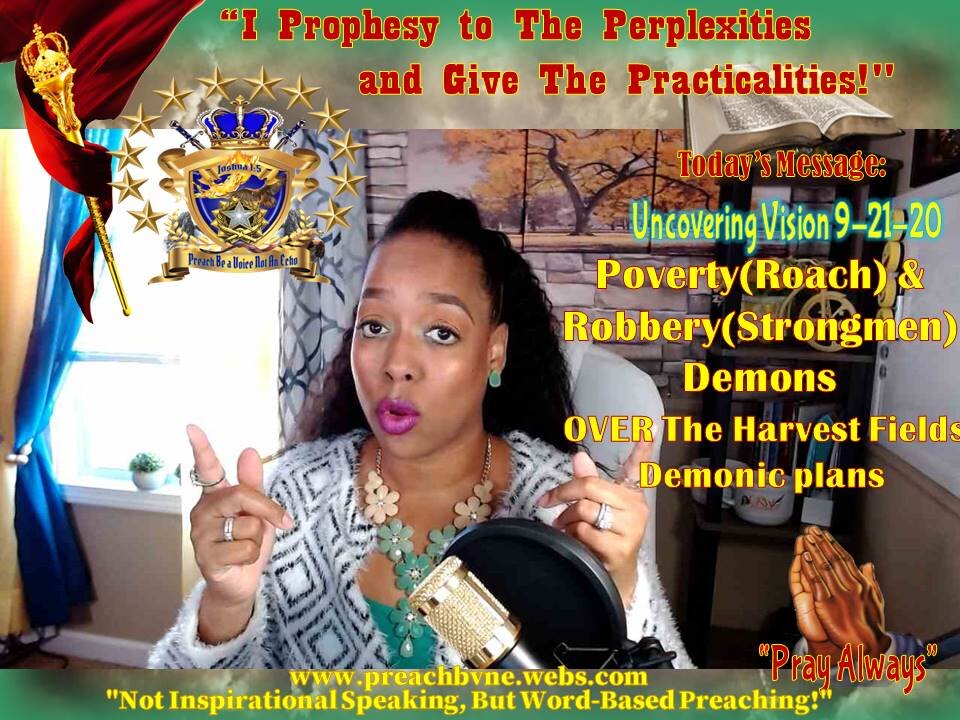 Vision: 9-21- 20 Demon Poverty Roaches Over The Wheatfield Prayer Principles for You