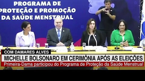 Michelle Bolsonaro aparece após eleiçã0 e participa da Cerimônia com Damares Alves