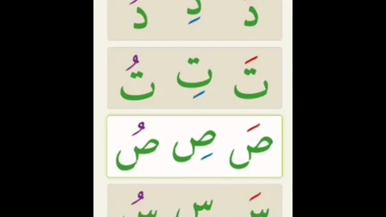 Arabic Alphabet كيفية قراءة الحروف مع الحركات