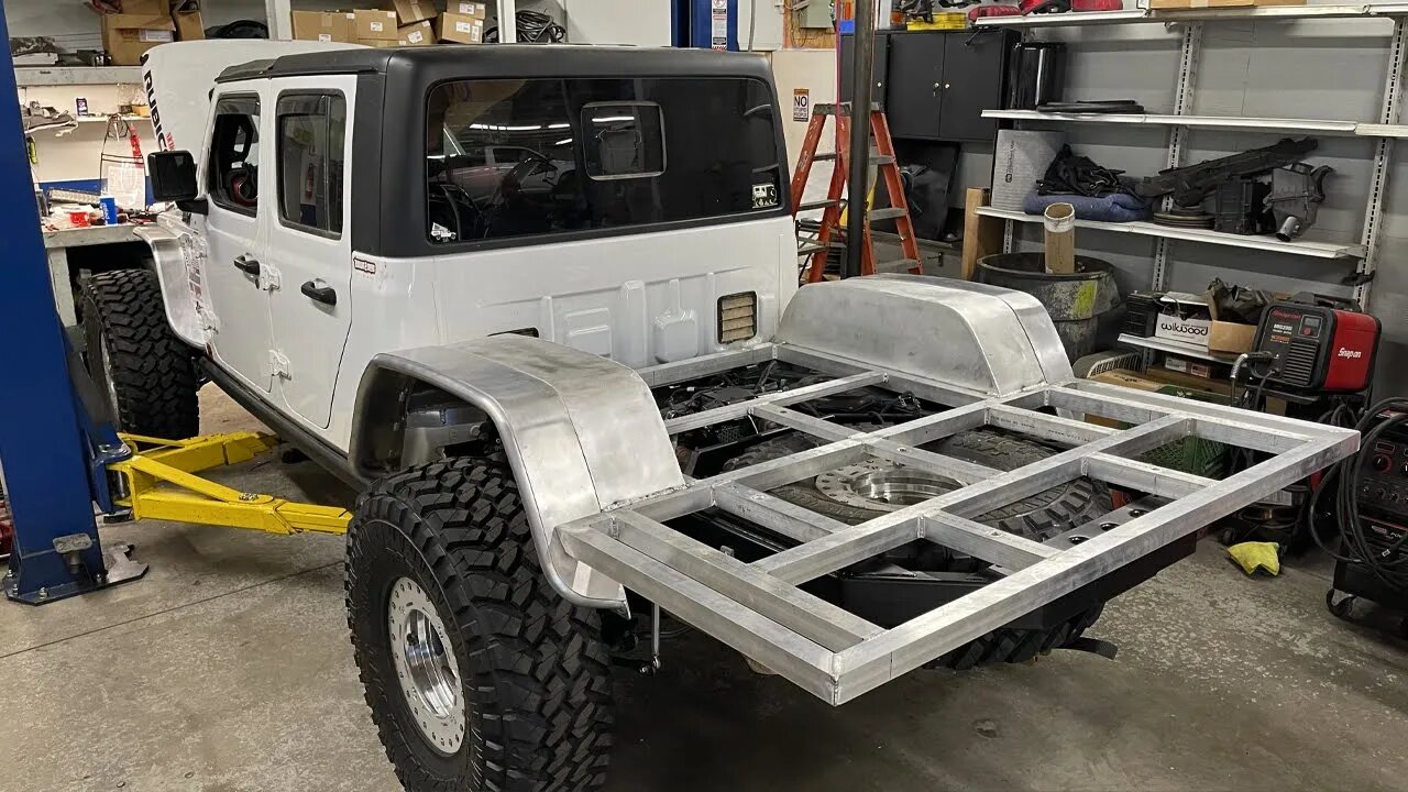 Custom Aluminum Flat Bed Jeep Gladiator Truck Camper Conversion