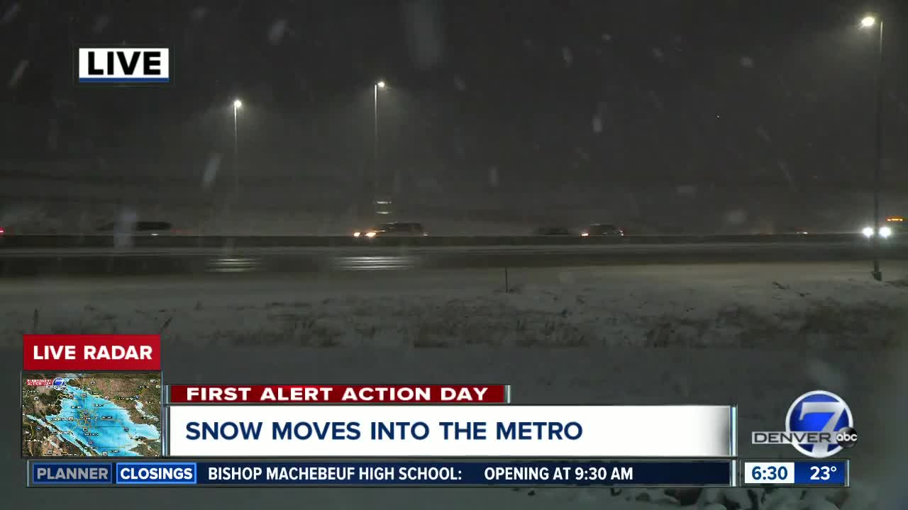 Monday morning snowfall in Castle Rock