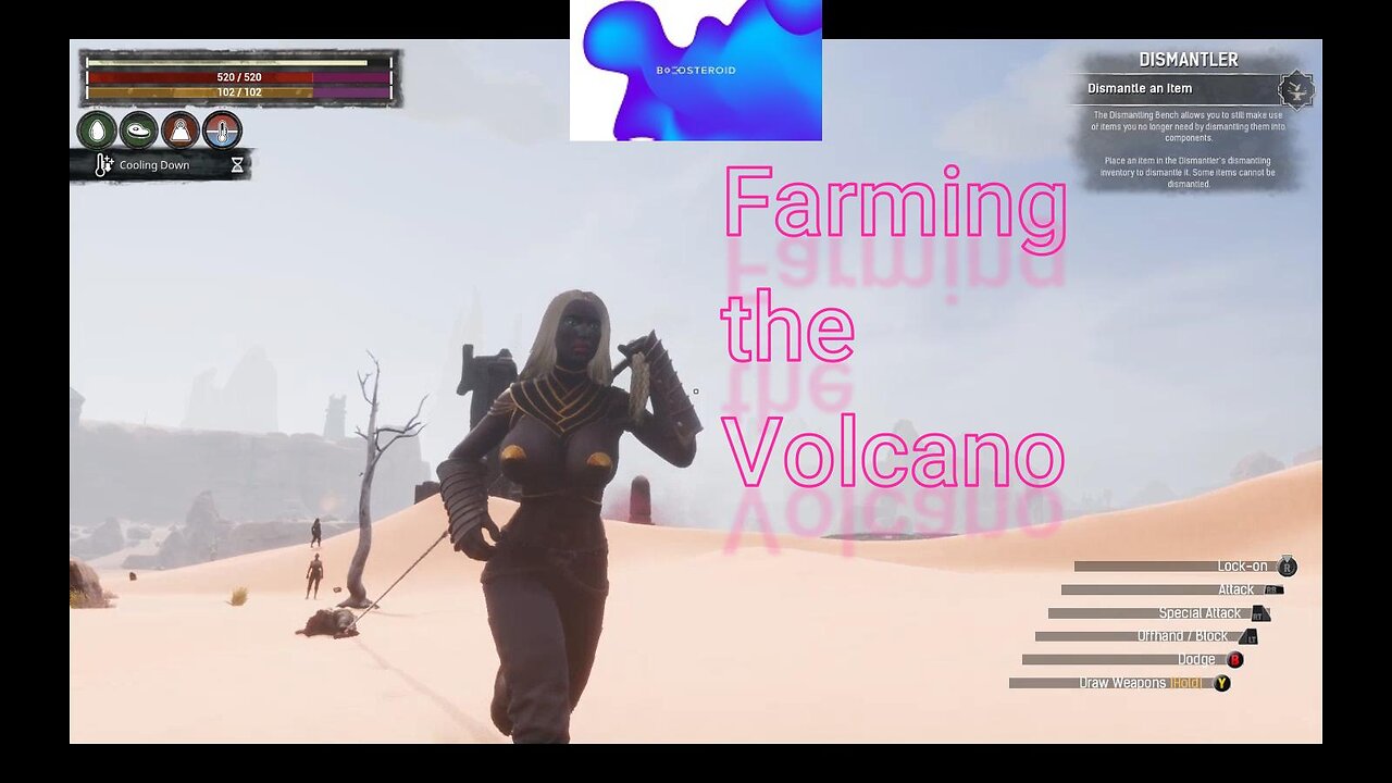 Conan Exiles Beginners guide farming the Volcano Big Busty #boosteroid #conanexiles