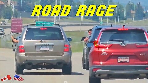 MEN ACT LIKE CHILDREN ENDANGERING OTHER DRIVERS IN ROAD RAGE INCIDENT || Road Rage USA & Canada