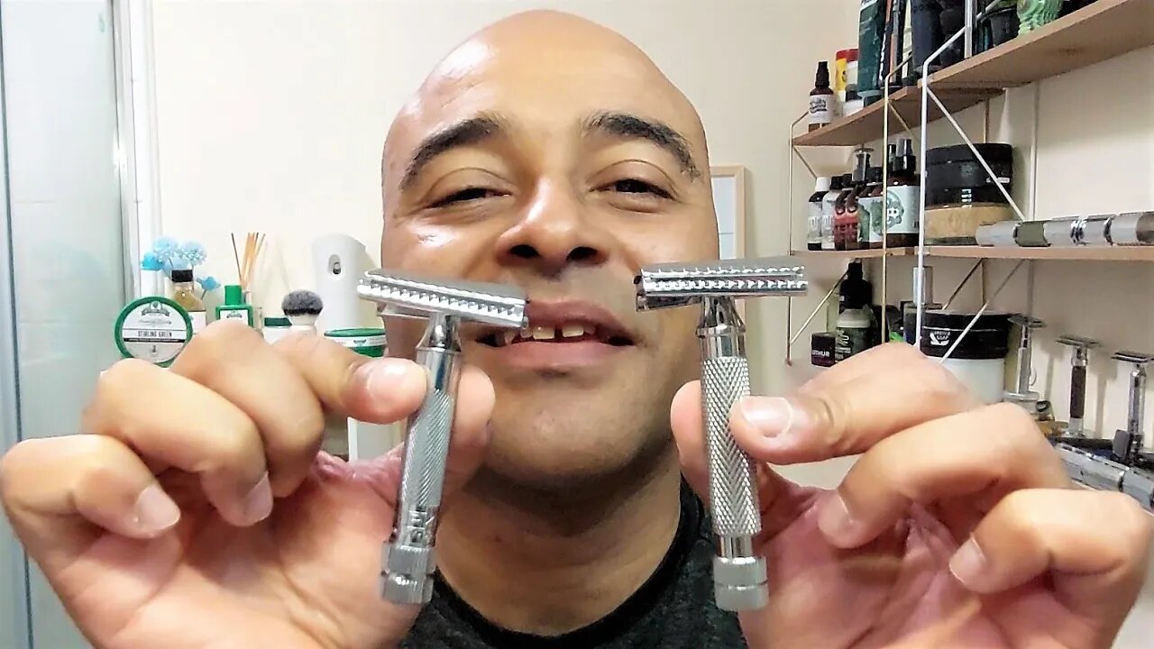 ASMR Razorock German 37 slant VS Merkur 37C HD BATTLE OF THE SLANTS Comparison.