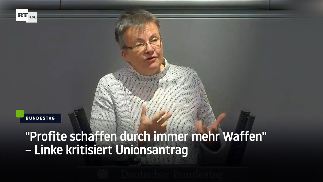 "Profite schaffen durch immer mehr Waffen" – Linke kritisiert Unionsantrag