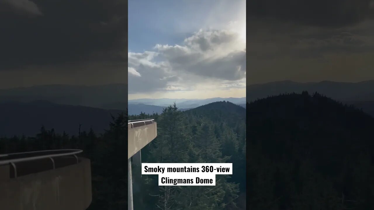 Here is the highest point at the smoky mountains. At 6,643 ft elevation, Clingmans dome is amazing!