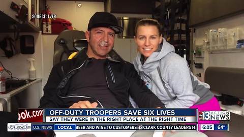 Off-duty troopers save six people