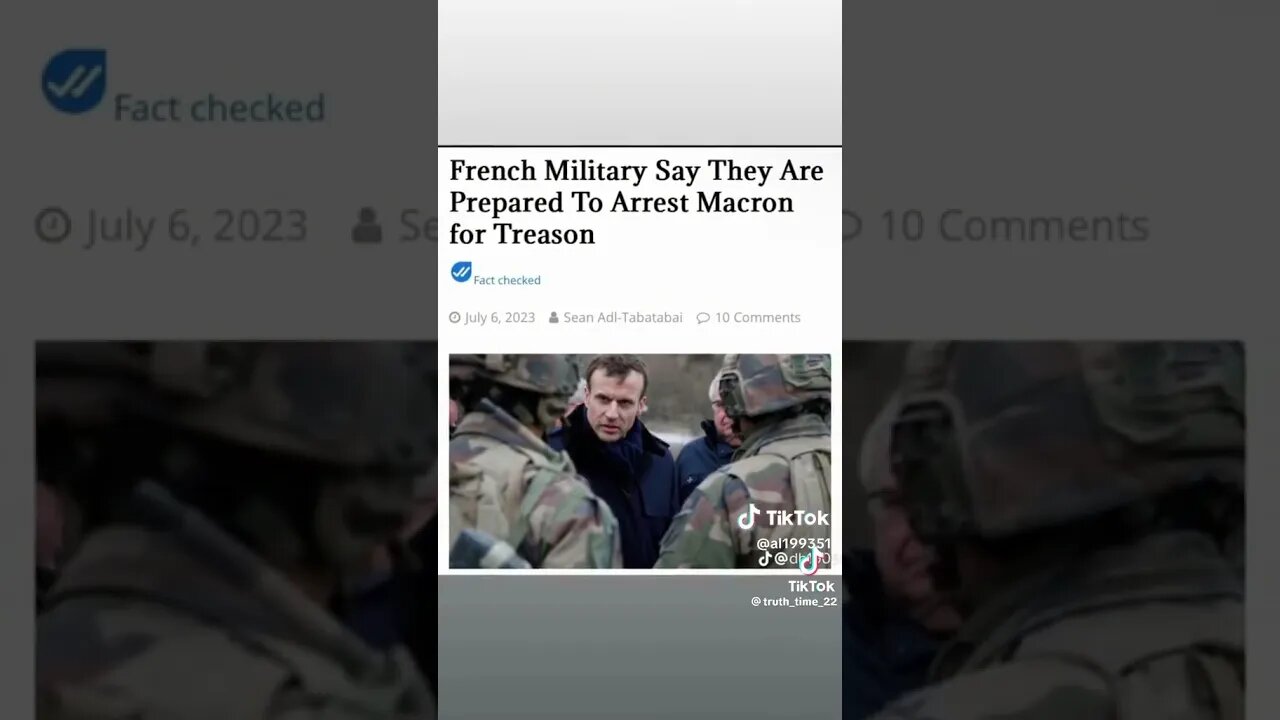 How #France #Military Ready To Arrest Macron For Treason #Macron #Arrest #Treason #USA