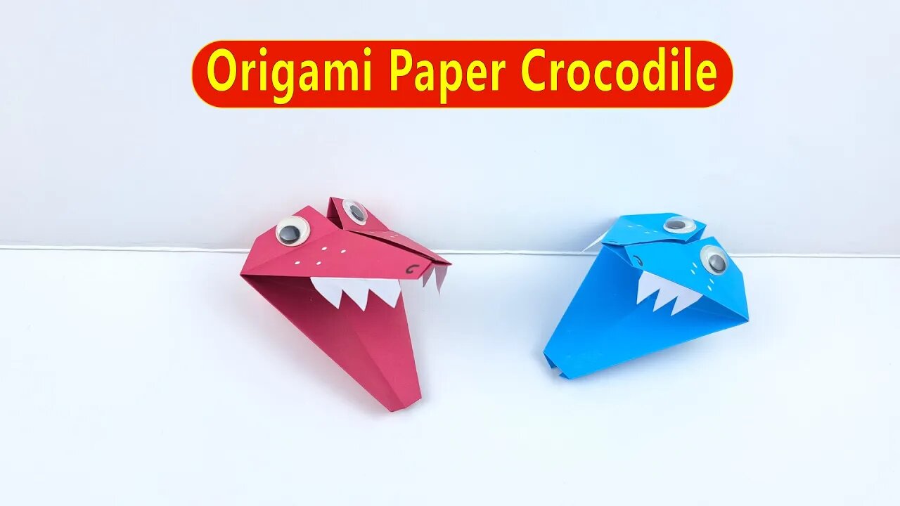 How to Make Origami Paper Crocodile/DIY Paper Crafts/Easy Paper Crafts