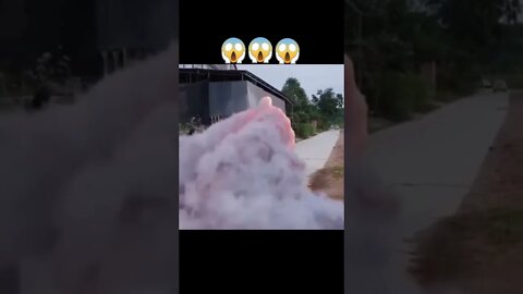 Fire man walking on street #short