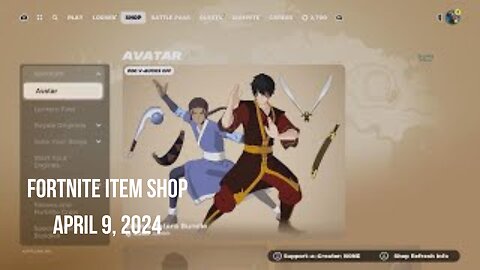 Fortnite Item Shop|April 9, 2024(*New* Avatar Bundles)