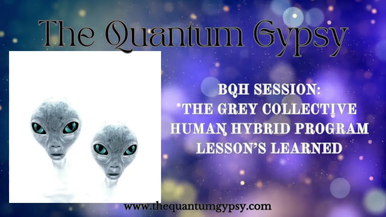 BQH Session The Grey Collective Hybrid Program. Urging humanity to learn from their choices.